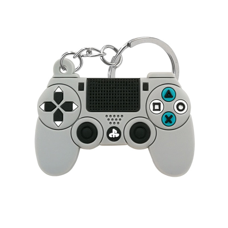 1PCS PVC new style Game Machine Keychain & Keyring Cute Gamepad Joystick Key Chain Keychains Bag Car Hanging fit men boy keys