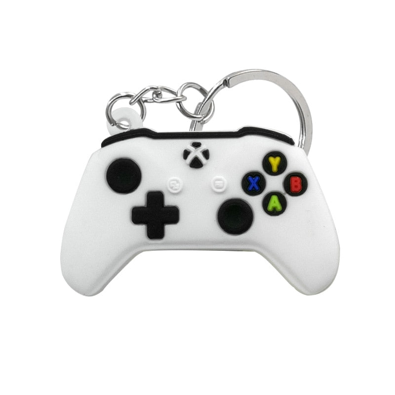 1PCS PVC new style Game Machine Keychain & Keyring Cute Gamepad Joystick Key Chain Keychains Bag Car Hanging fit men boy keys