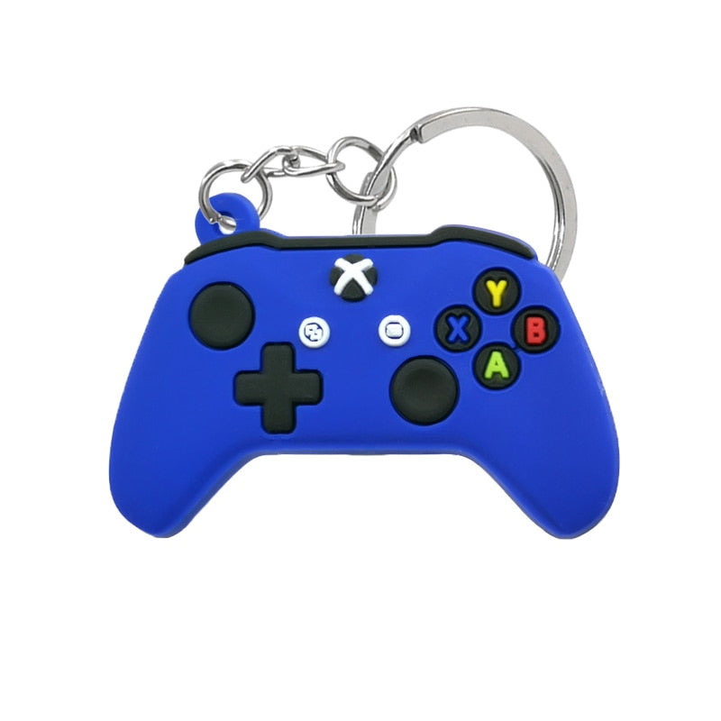 1PCS PVC new style Game Machine Keychain & Keyring Cute Gamepad Joystick Key Chain Keychains Bag Car Hanging fit men boy keys