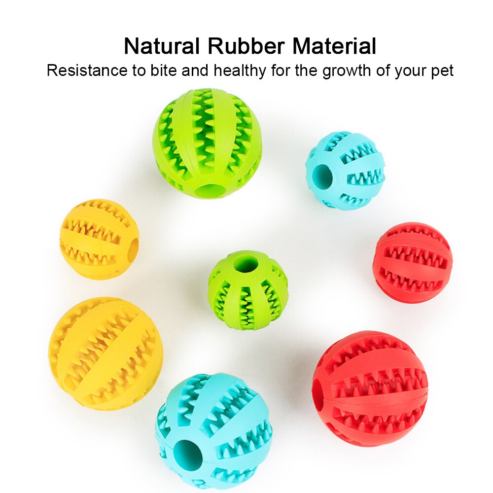 Dog Toys Stretch Rubber Leaking Ball Funny Interactive Pet Tooth Cleaning Balls Bite Resistant Chew Toys 5cm/6cm/7cm/9cm/11cm