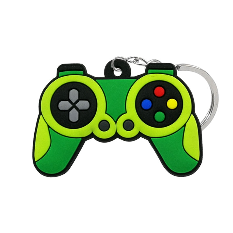 1PCS PVC new style Game Machine Keychain & Keyring Cute Gamepad Joystick Key Chain Keychains Bag Car Hanging fit men boy keys