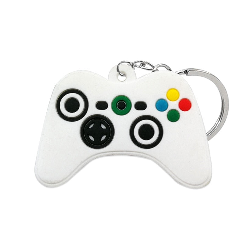 1PCS PVC new style Game Machine Keychain & Keyring Cute Gamepad Joystick Key Chain Keychains Bag Car Hanging fit men boy keys