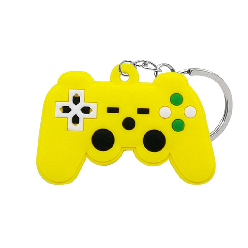 1PCS PVC new style Game Machine Keychain & Keyring Cute Gamepad Joystick Key Chain Keychains Bag Car Hanging fit men boy keys