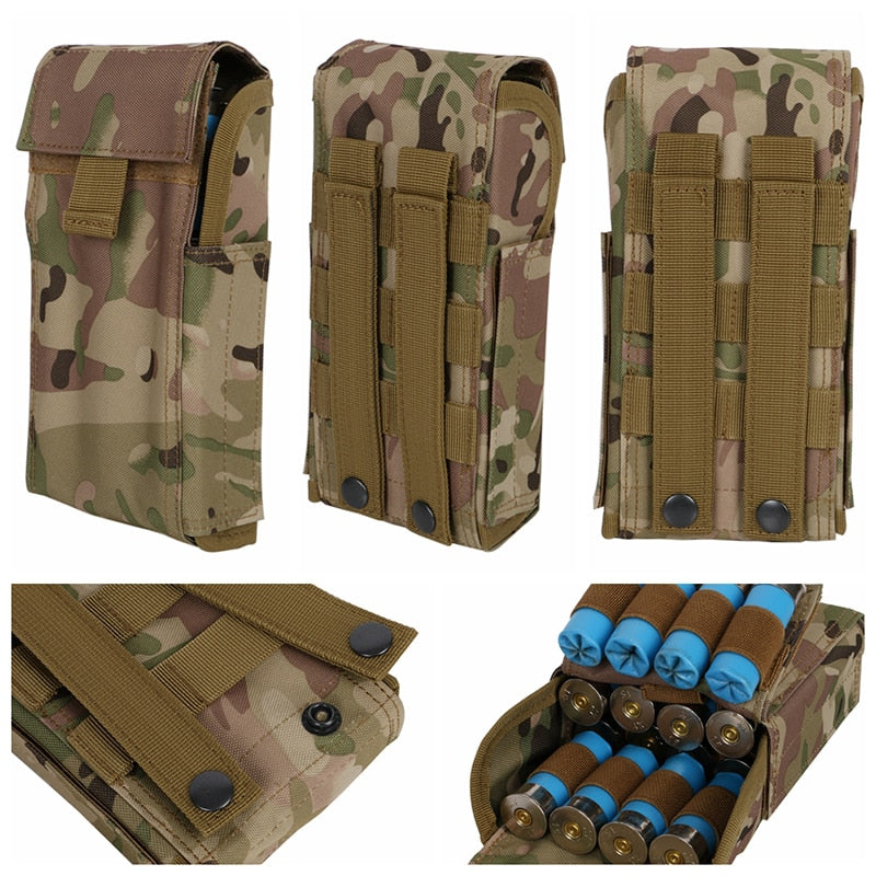 Outdoor Hunting Tactical Bags Molle 25 Round 12GA 12 Gauge Ammo Shells Reload Magazine Pouches Bag