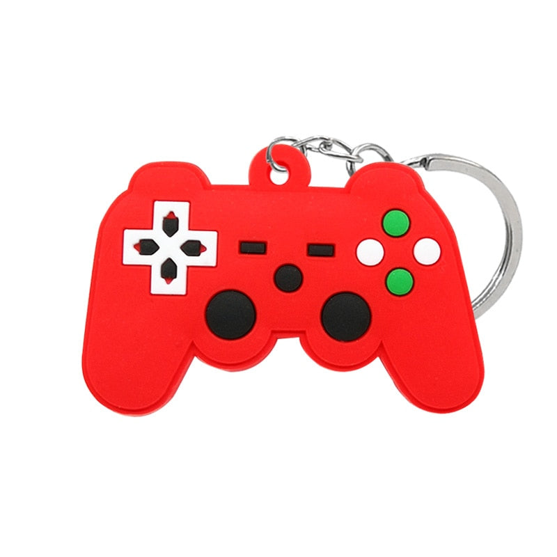 1PCS PVC new style Game Machine Keychain & Keyring Cute Gamepad Joystick Key Chain Keychains Bag Car Hanging fit men boy keys