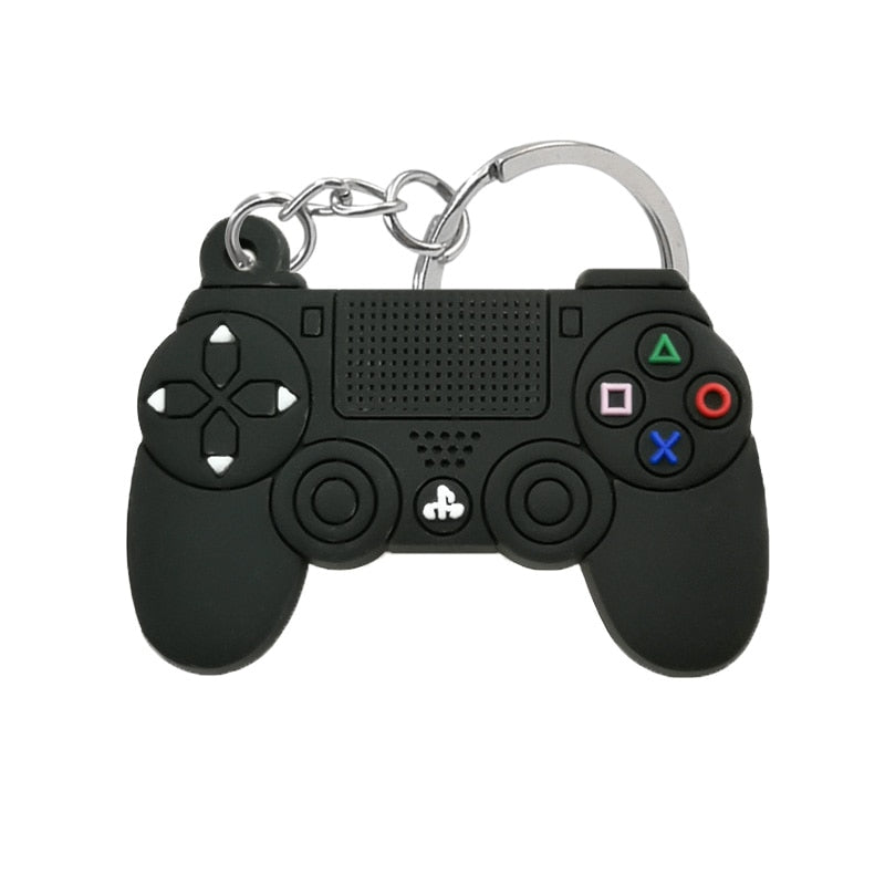 1PCS PVC new style Game Machine Keychain & Keyring Cute Gamepad Joystick Key Chain Keychains Bag Car Hanging fit men boy keys