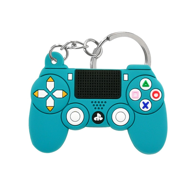 1PCS PVC new style Game Machine Keychain & Keyring Cute Gamepad Joystick Key Chain Keychains Bag Car Hanging fit men boy keys