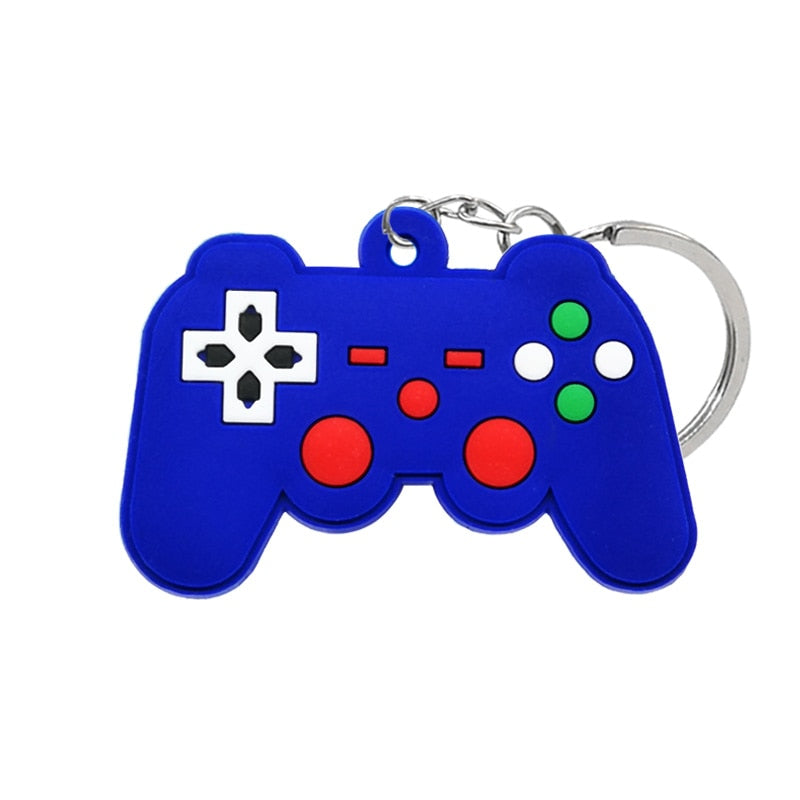 1PCS PVC new style Game Machine Keychain & Keyring Cute Gamepad Joystick Key Chain Keychains Bag Car Hanging fit men boy keys