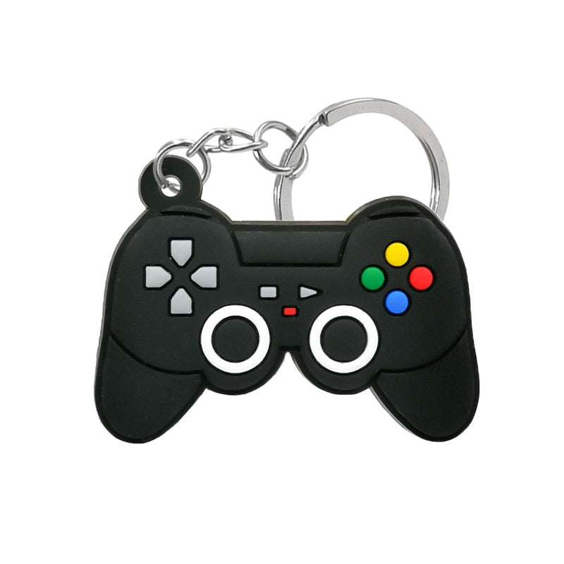 1PCS PVC new style Game Machine Keychain & Keyring Cute Gamepad Joystick Key Chain Keychains Bag Car Hanging fit men boy keys