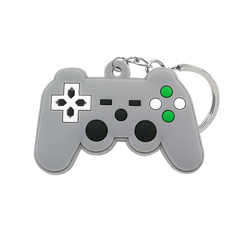 1PCS PVC new style Game Machine Keychain & Keyring Cute Gamepad Joystick Key Chain Keychains Bag Car Hanging fit men boy keys