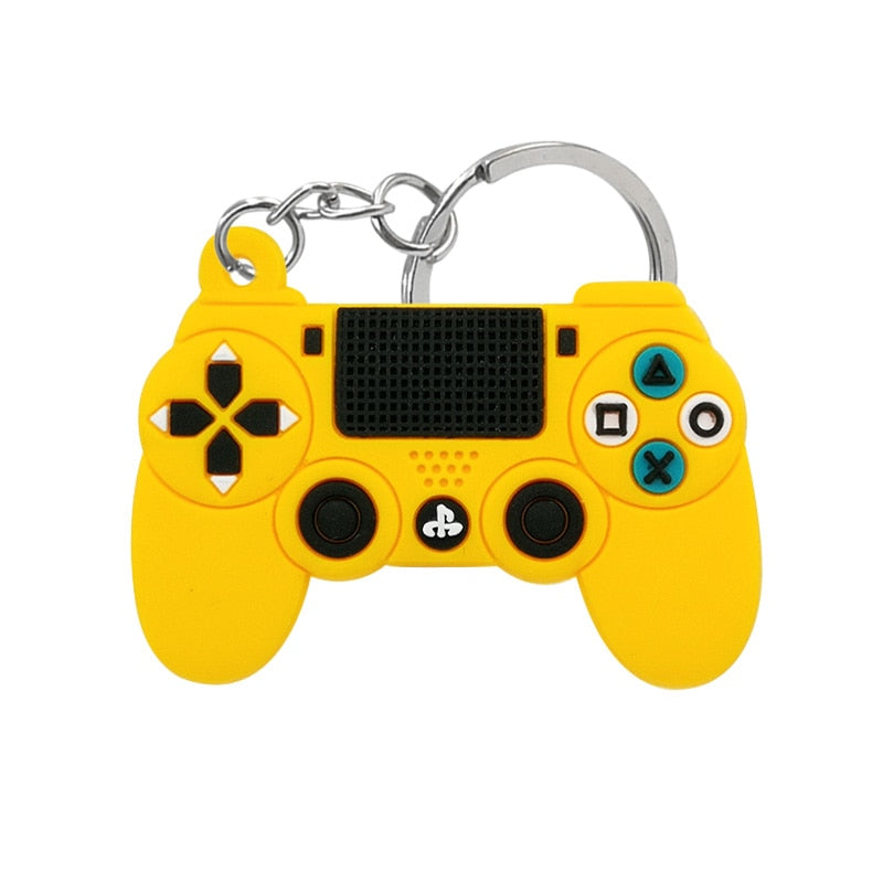 1PCS PVC new style Game Machine Keychain & Keyring Cute Gamepad Joystick Key Chain Keychains Bag Car Hanging fit men boy keys