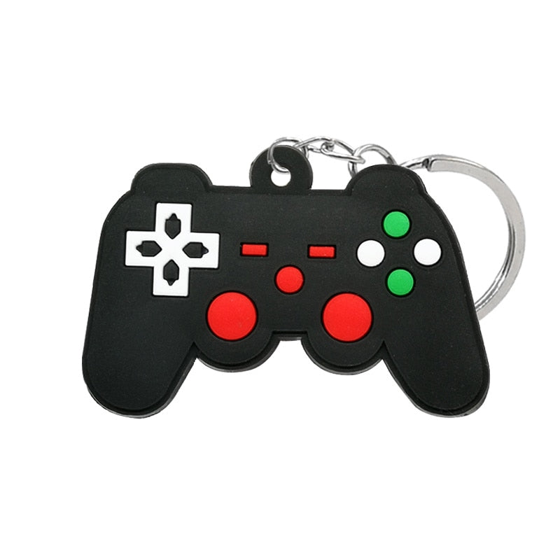 1PCS PVC new style Game Machine Keychain & Keyring Cute Gamepad Joystick Key Chain Keychains Bag Car Hanging fit men boy keys