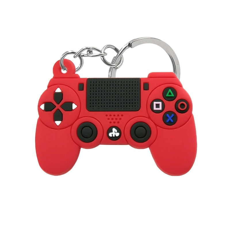 1PCS PVC new style Game Machine Keychain & Keyring Cute Gamepad Joystick Key Chain Keychains Bag Car Hanging fit men boy keys