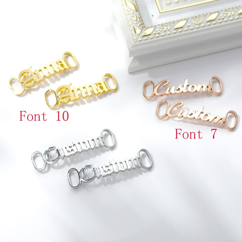 Custom Name Shoe Buckle Customized Sneakers Tag For Women Men Stainless Steel Personalized Shoes Buckle Birthday Jewelry Gift