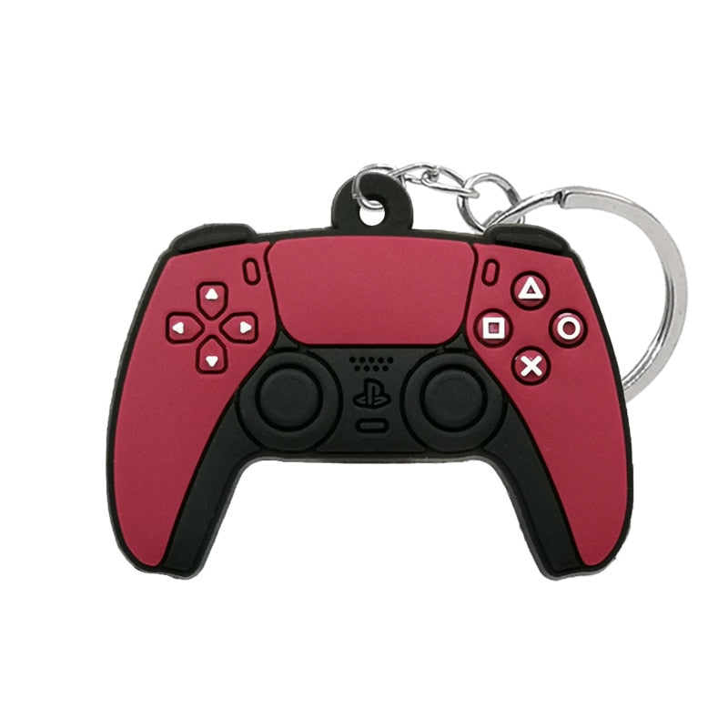 1PCS PVC new style Game Machine Keychain & Keyring Cute Gamepad Joystick Key Chain Keychains Bag Car Hanging fit men boy keys