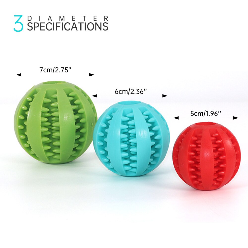 Dog Toys Stretch Rubber Leaking Ball Funny Interactive Pet Tooth Cleaning Balls Bite Resistant Chew Toys 5cm/6cm/7cm/9cm/11cm