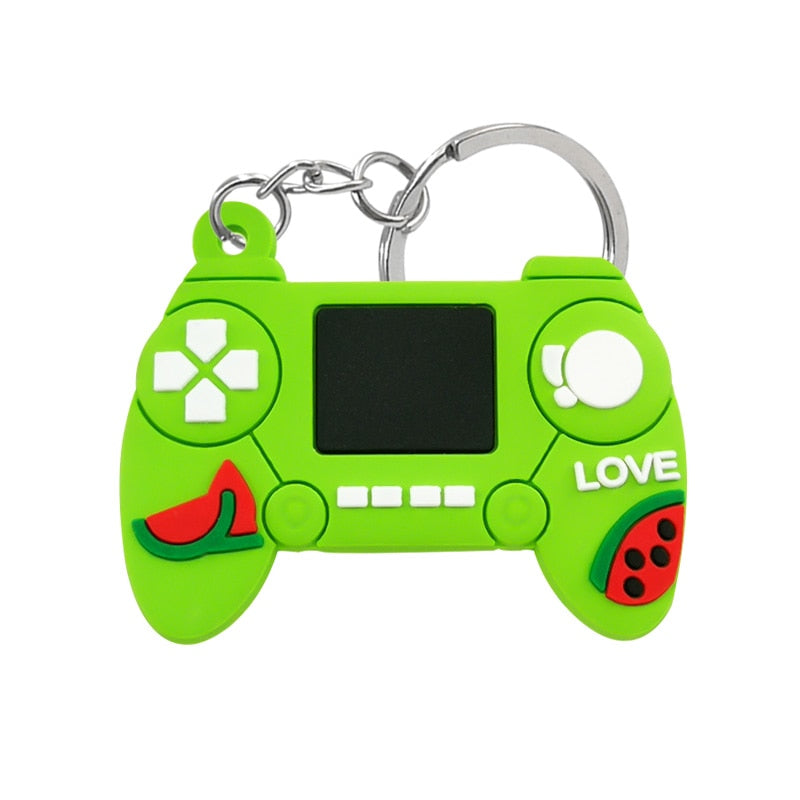 1PCS PVC new style Game Machine Keychain & Keyring Cute Gamepad Joystick Key Chain Keychains Bag Car Hanging fit men boy keys