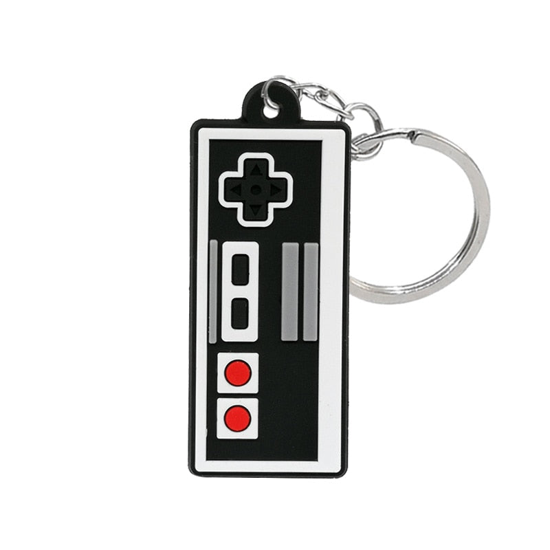 1PCS PVC new style Game Machine Keychain & Keyring Cute Gamepad Joystick Key Chain Keychains Bag Car Hanging fit men boy keys