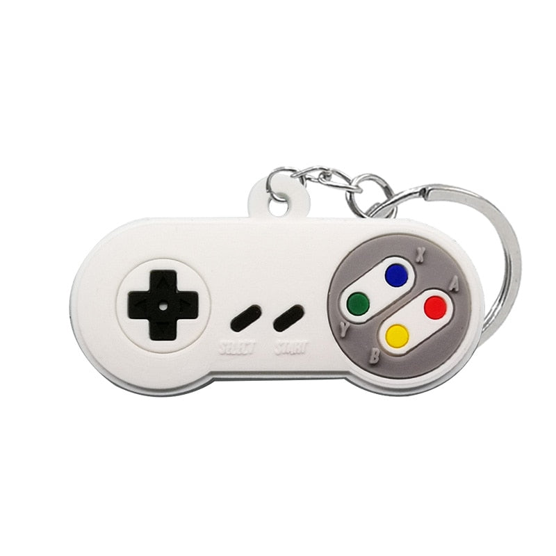 1PCS PVC new style Game Machine Keychain & Keyring Cute Gamepad Joystick Key Chain Keychains Bag Car Hanging fit men boy keys