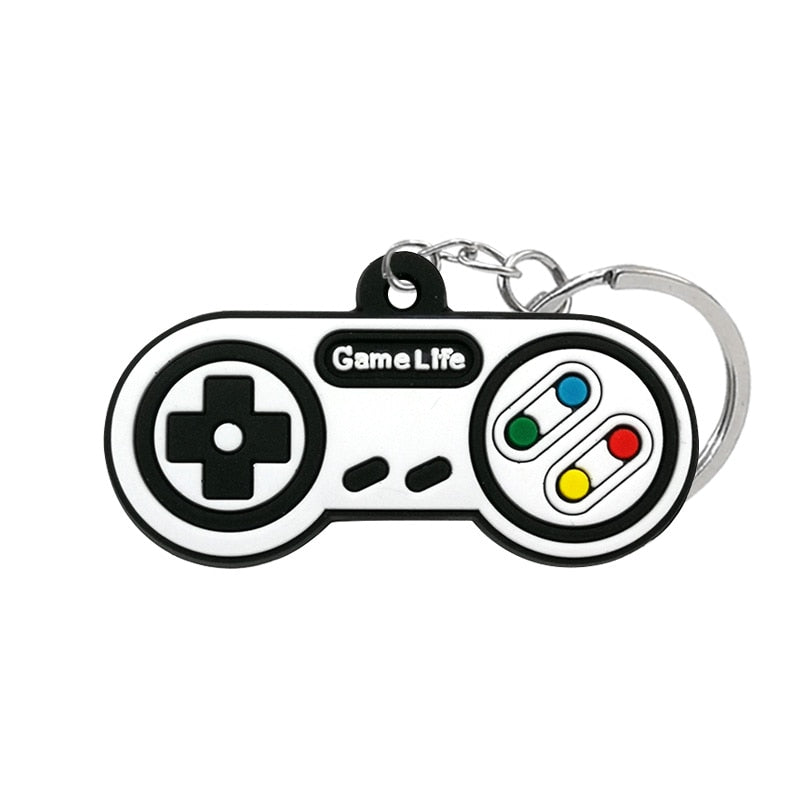 1PCS PVC new style Game Machine Keychain & Keyring Cute Gamepad Joystick Key Chain Keychains Bag Car Hanging fit men boy keys