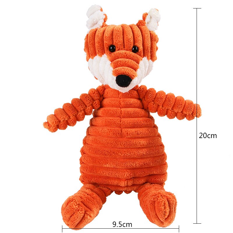 Corduroy Dog Toys for Small Large Dogs Animal Plush Dog Squeaky Toy Puppy Chew Toys Bite Resistant Pet Toy For Dogs Squeaker