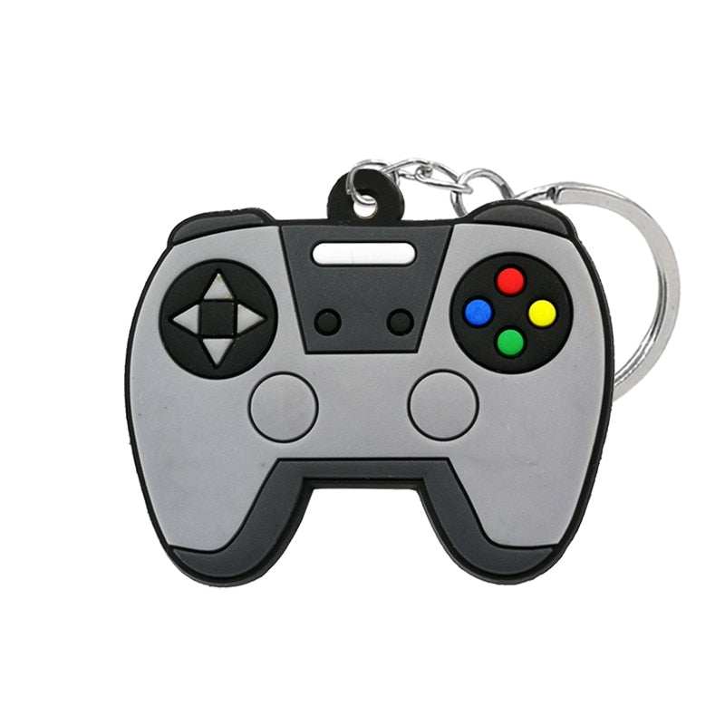 1PCS PVC new style Game Machine Keychain & Keyring Cute Gamepad Joystick Key Chain Keychains Bag Car Hanging fit men boy keys