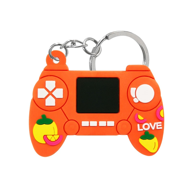 1PCS PVC new style Game Machine Keychain & Keyring Cute Gamepad Joystick Key Chain Keychains Bag Car Hanging fit men boy keys