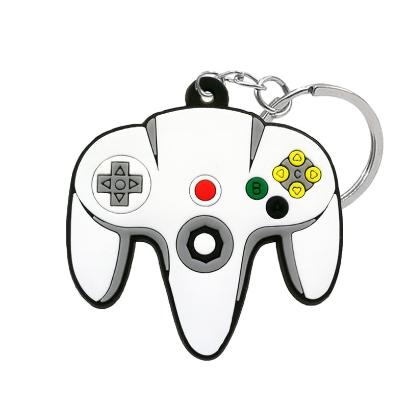 1PCS PVC new style Game Machine Keychain & Keyring Cute Gamepad Joystick Key Chain Keychains Bag Car Hanging fit men boy keys