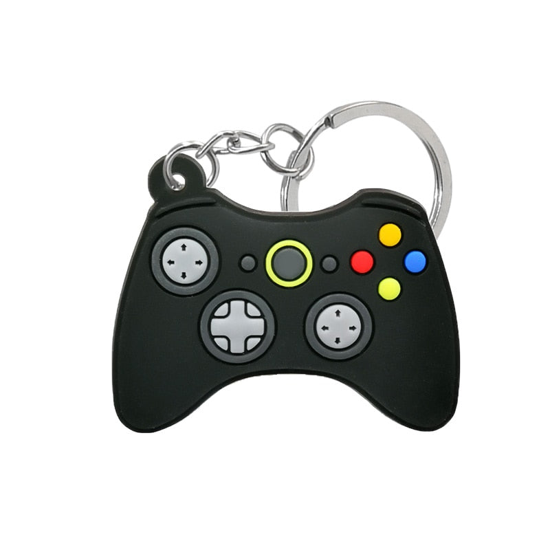 1PCS PVC new style Game Machine Keychain & Keyring Cute Gamepad Joystick Key Chain Keychains Bag Car Hanging fit men boy keys