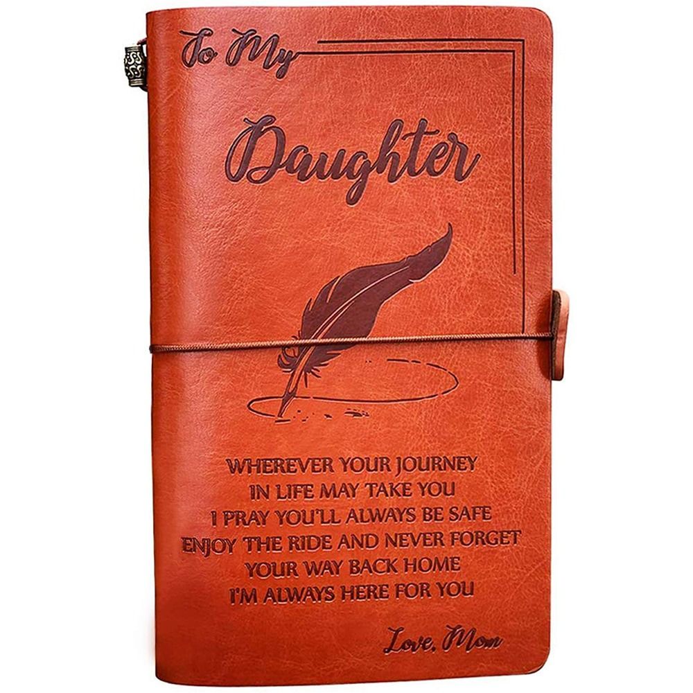 To My Son Vintage Leather Kids Gift Travel Portable Diary Book Hand Account Book Journal Notebook Schedule Notepad