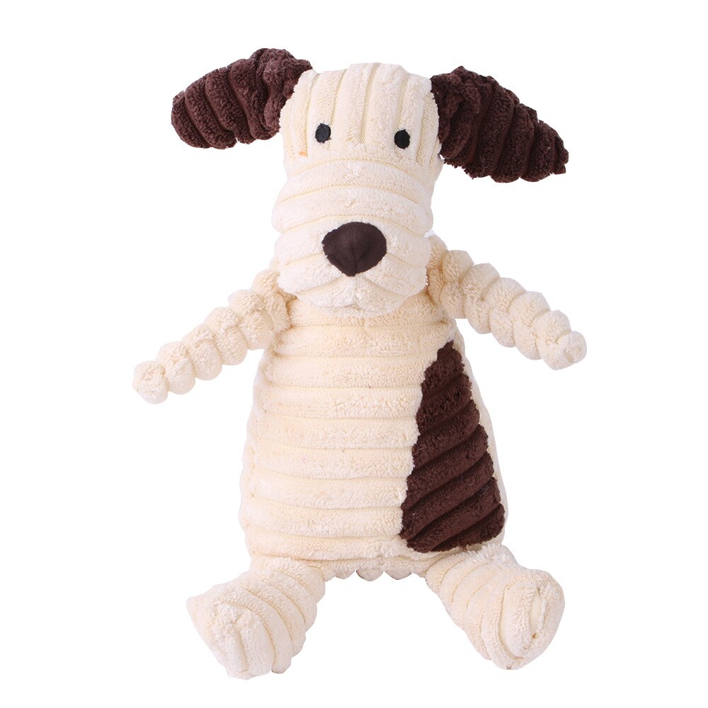 Corduroy Dog Toys for Small Large Dogs Animal Plush Dog Squeaky Toy Puppy Chew Toys Bite Resistant Pet Toy For Dogs Squeaker