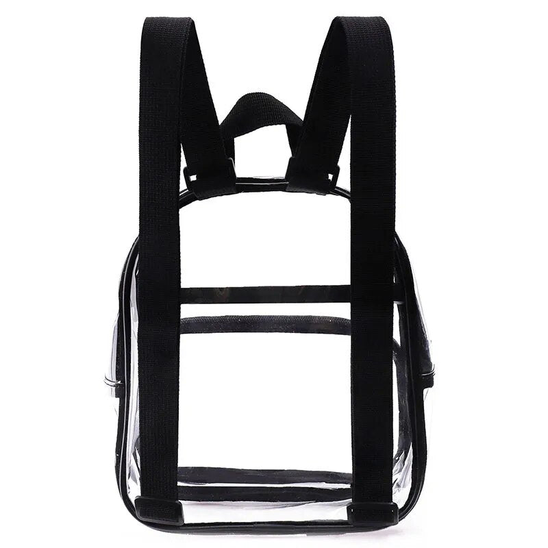 Transparent Pvc Waterproof Outdoor Women Backpacks Men Knapsack Students School Bags Female Casual Travel Rucksack Clear Bag