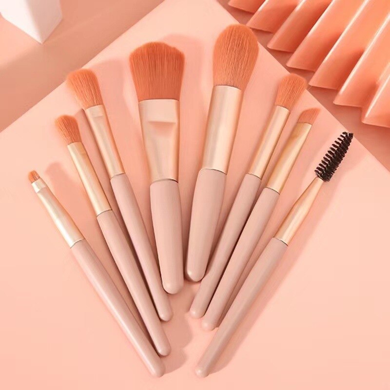 Makeup Brush Set Eyeshadow Concealer Loose Powder Brush Blending Makeup Brushes Cute Mini Professional Beauty Cosmetic Tool 8pcs