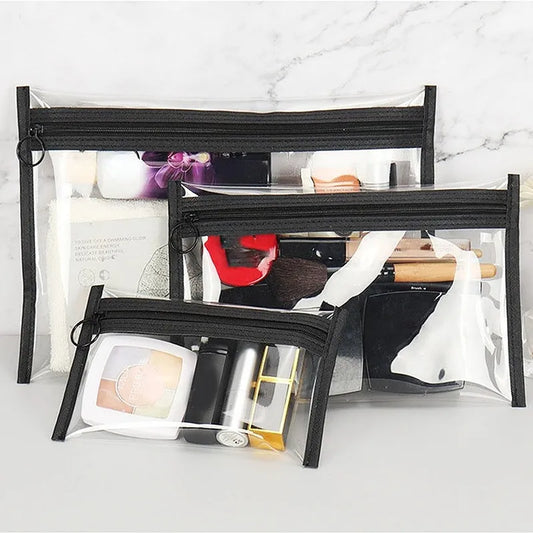 Transparent Waterproof PVC Makeup Pouch Fashion New Clear Cosmetic Bag Women Makeup Organizer Toiletry Bag Travel Cosmetics Bag