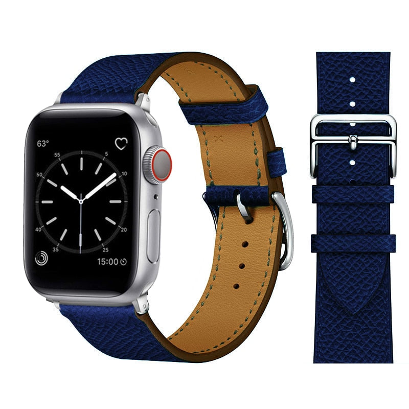 Leather Strap For Apple Watch Band 49mm 44mm 40mm 41mm 38mm 42 Single Tour Bracelet Correa iWatch Ultra Serie 3 4 6 SE 7 8 45mm