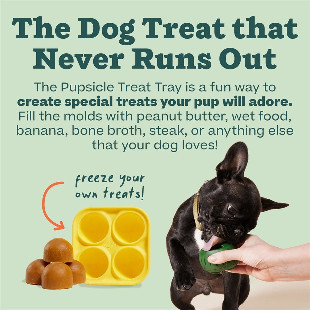 Dog Food Toys New Woof Pupsicle Refillable Easy Clean Natural Rubber Long Lasting Ball Simple Durable Silicone Mold Dog Supplies