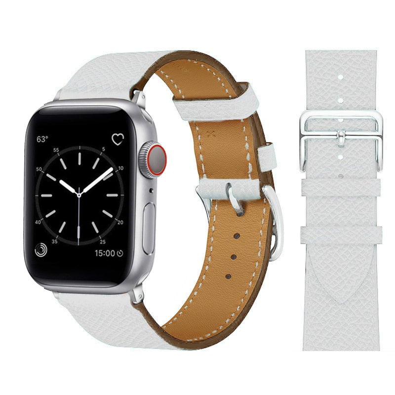 Leather Strap For Apple Watch Band 49mm 44mm 40mm 41mm 38mm 42 Single Tour Bracelet Correa iWatch Ultra Serie 3 4 6 SE 7 8 45mm