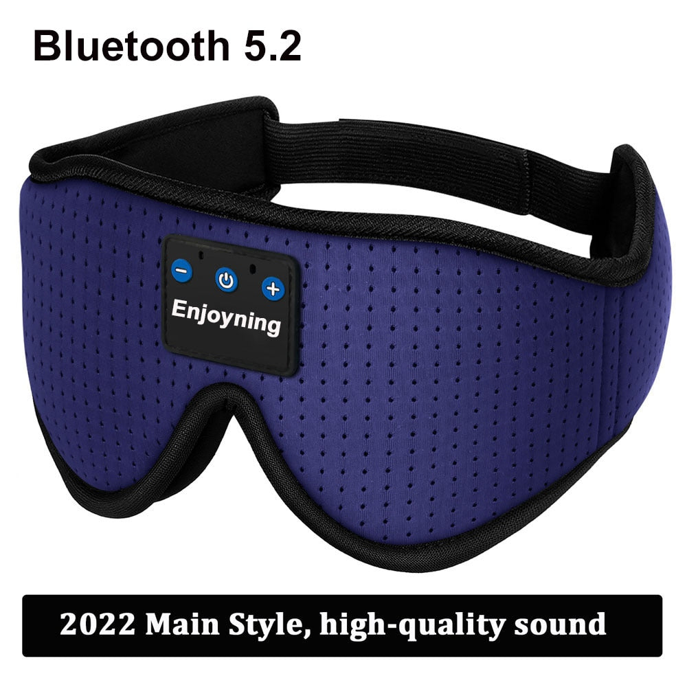 New 3D wireless music headphone sleep breathable smart eye mask Bluetooth headset call with mic for ios Android mac Dropshipping