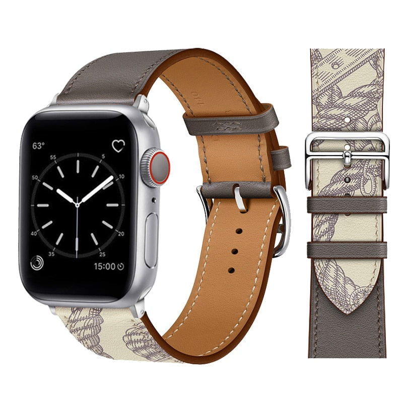 Leather Strap For Apple Watch Band 49mm 44mm 40mm 41mm 38mm 42 Single Tour Bracelet Correa iWatch Ultra Serie 3 4 6 SE 7 8 45mm