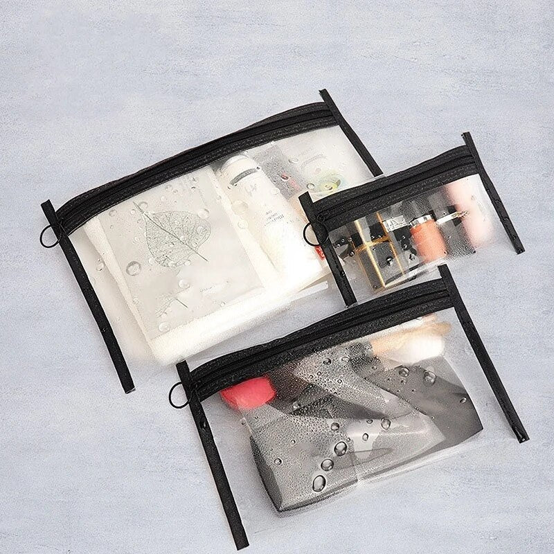 Transparent Waterproof PVC Makeup Pouch Fashion New Clear Cosmetic Bag Women Makeup Organizer Toiletry Bag Travel Cosmetics Bag