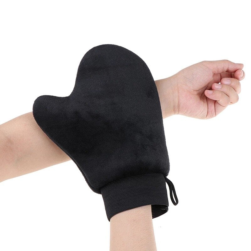 Self Tanning Mitt Glove Reusable Body Face Bath Cleaning tools Back Tan Applicator Exfoliating Tan Removal Mitt