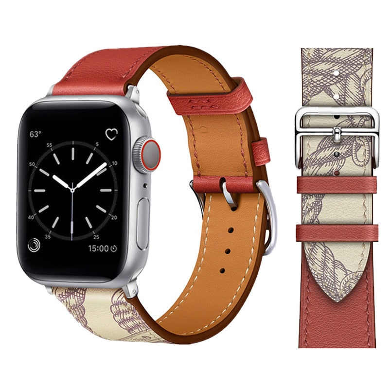 Leather Strap For Apple Watch Band 49mm 44mm 40mm 41mm 38mm 42 Single Tour Bracelet Correa iWatch Ultra Serie 3 4 6 SE 7 8 45mm