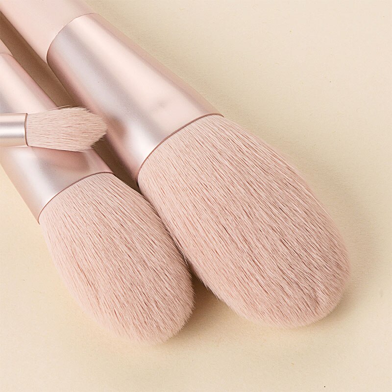 11Pcs High-quality Pink Makeup Brush Set Super Soft Foundation Brush Blush Eyeshadow Korean Cosmetic Brush Tools Wholesale