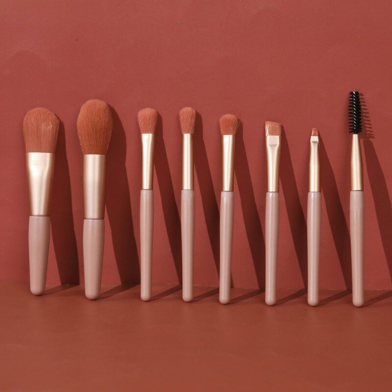 Makeup Brush Set Eyeshadow Concealer Loose Powder Brush Blending Makeup Brushes Cute Mini Professional Beauty Cosmetic Tool 8pcs