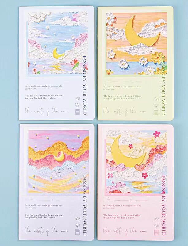 4 pcs/Lot A5 Notebook 30 Sheets Kawaii Stationery Cute Notepad Diary Book Journal Record Office School Supplies For Kids Gifts