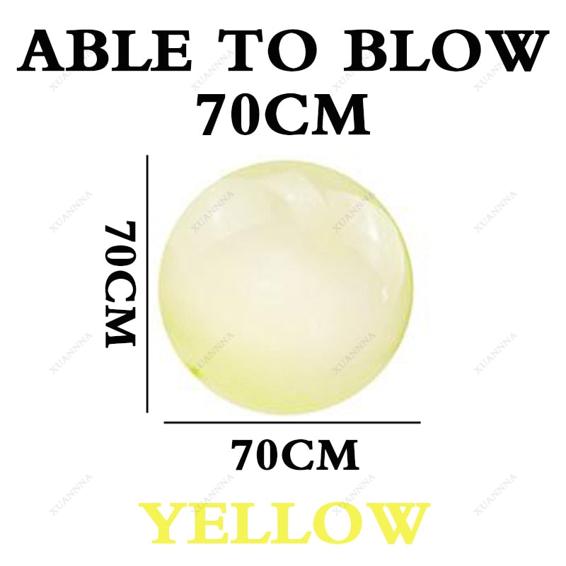 Inflatable Water Bubble Balloon Ball Soft Rubber Ball Outdoor Beach Pool Ball for Outdoor Indoor Party Play Gifts for Kids