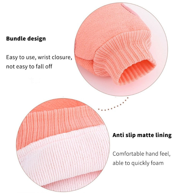 1pc Bath For Peeling SPA Exfoliating Body Cleaning Scrub Mitt Rub Dead Skin Gloves For Shower Body Brush Towel Foam Body Massage