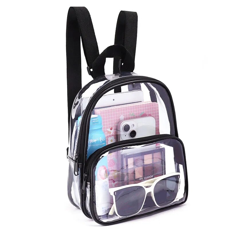 Transparent Pvc Waterproof Outdoor Women Backpacks Men Knapsack Students School Bags Female Casual Travel Rucksack Clear Bag