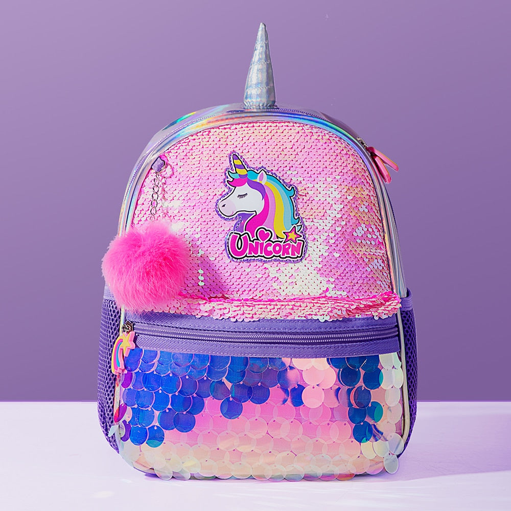 Sunveno Children's Backpack for Girls Pre-School Bag for Kindergarten Elementary - Reversible Sequin,Unicorn ,Lightweight Gift