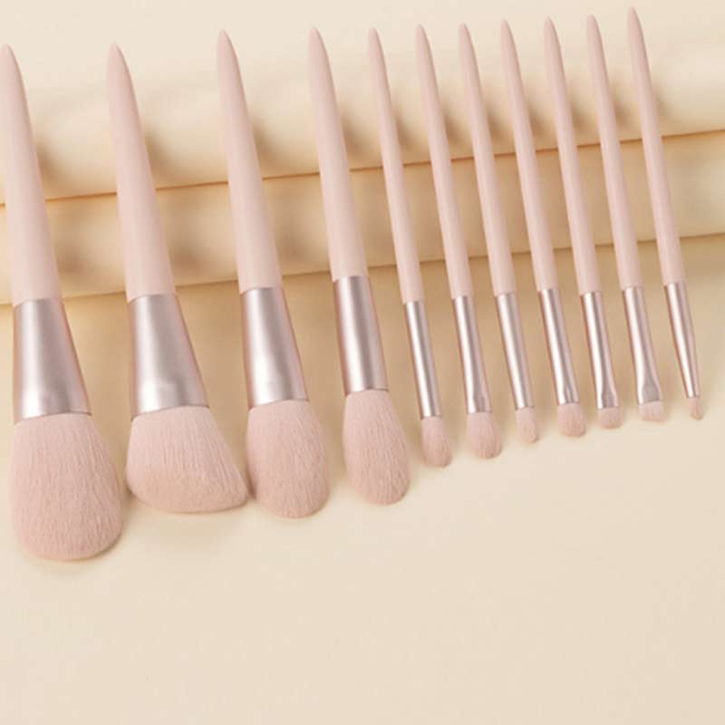 11Pcs High-quality Pink Makeup Brush Set Super Soft Foundation Brush Blush Eyeshadow Korean Cosmetic Brush Tools Wholesale